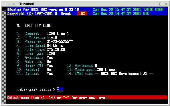 A ISDN channel