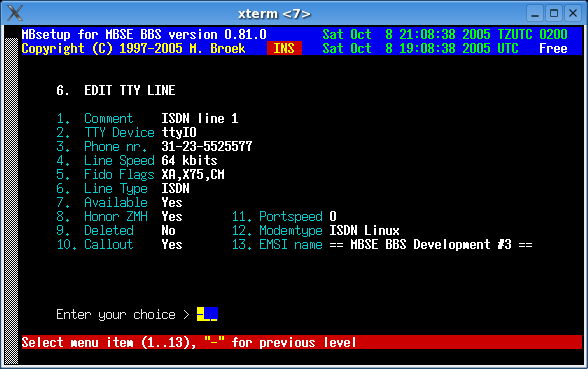 A ISDN channel