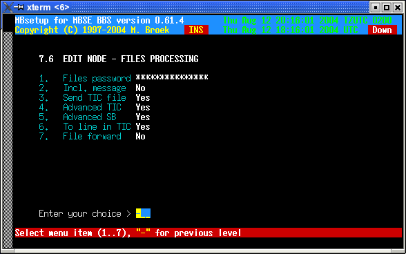 Nodes files setup